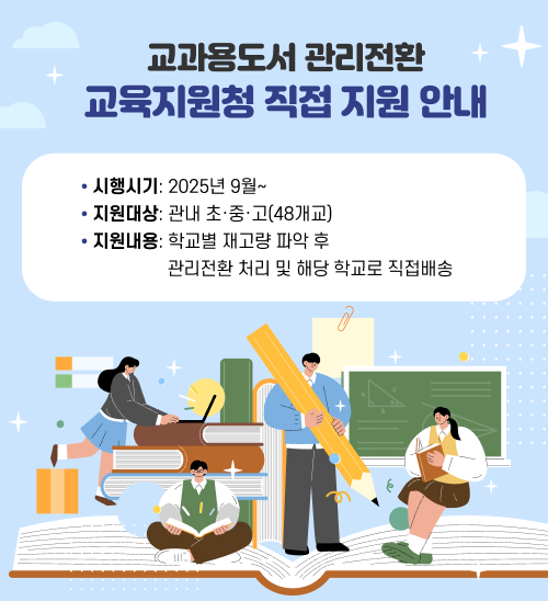 교과용도서 관리전환 교육지원청 직접 지원 안내