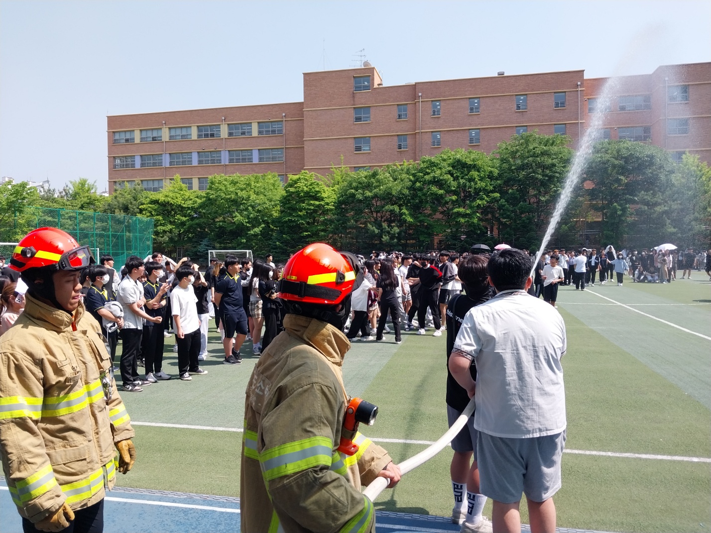 학생생활안전부- 민방위 훈련 및 광명소방서 합동 화재 훈련